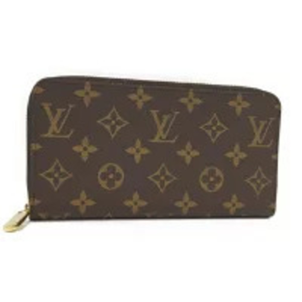LOUIS VUITTON Round Zipper Long Wallet Zippy Monogram Coquelicot Red